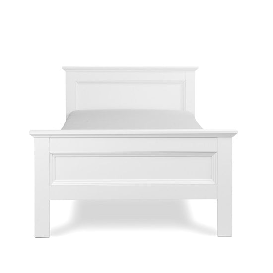 Country Wooden Single Bed In White_3