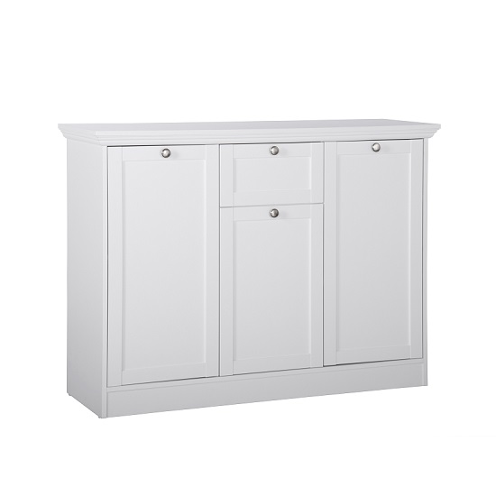 Country Sideboard In White With 3 Doors And 1 Drawer_2