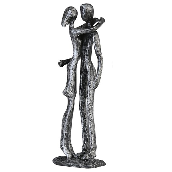 Photo of Couple iron design sculpture in antique silver