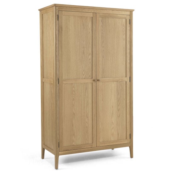 Product photograph of Courbet Wooden Double Door Wardrobe In Light Solid Oak from Furniture in Fashion
