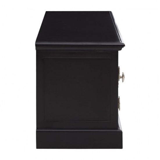 Coveca Wooden 2 Doors 1 Drawer TV Stand In Black