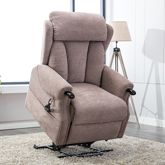 Covent Fabric Electric Riser Recliner Chair In Mocha_6