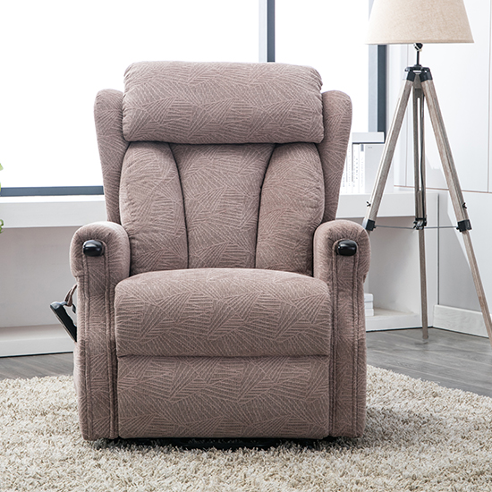 Covent Fabric Electric Riser Recliner Chair In Mocha_10