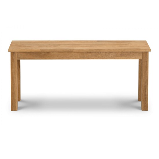 Calliope Wooden Dining Bench In Oiled Oak Finish_2