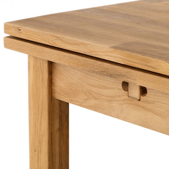 Calliope Wooden Extending Dining Table In Oiled Oak Finish
