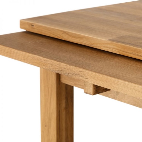 Calliope Wooden Extending Dining Table In Oiled Oak Finish