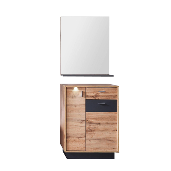 Coyco LED Hallway Furniture Set 6 In Wotan Oak And Grey_2