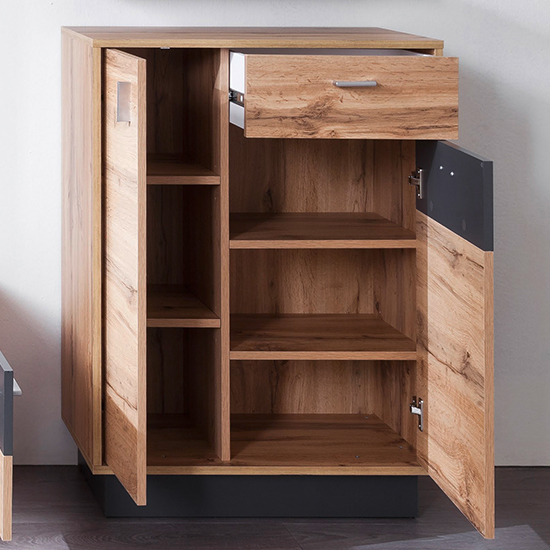 Coyco LED Hallway Furniture Set 6 In Wotan Oak And Grey_3