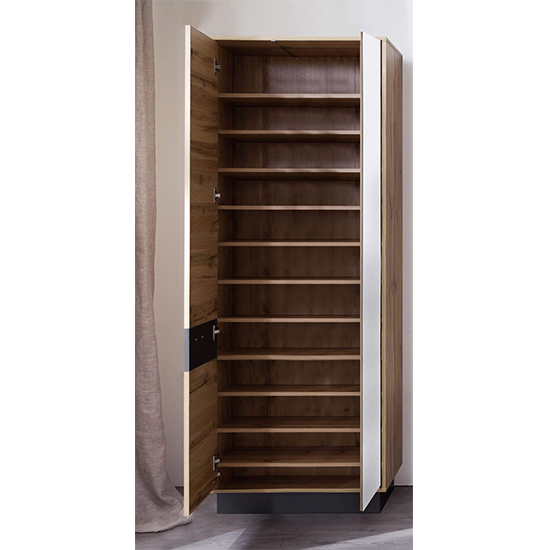 Coyco LED Hallway Furniture Set 8 In Wotan Oak And Grey_4