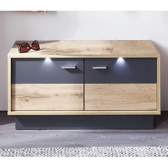 Coyco LED Hallway Furniture Set 8 In Wotan Oak And Grey_5