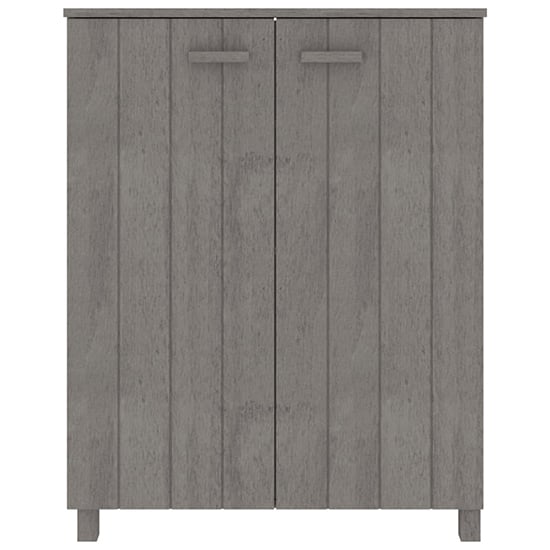 Coyne Pinewood Shoe Storage Cabinet With 2 Doors In Light Grey_3
