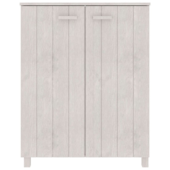 Coyne Pinewood Shoe Storage Cabinet With 2 Doors In White_3