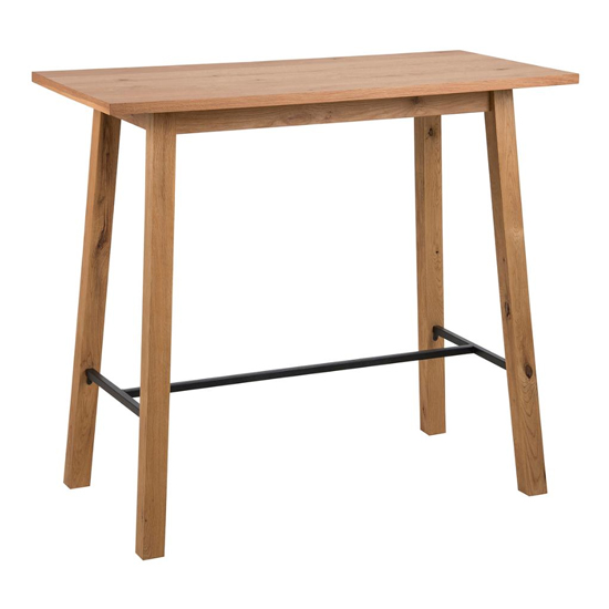 Read more about Cozaa rectangular wooden bar table in wild oak
