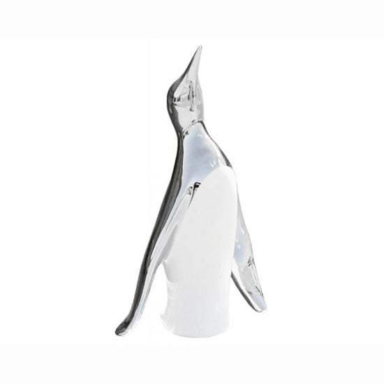 Product photograph of Platinum Penguin Large Sculpture from Furniture in Fashion