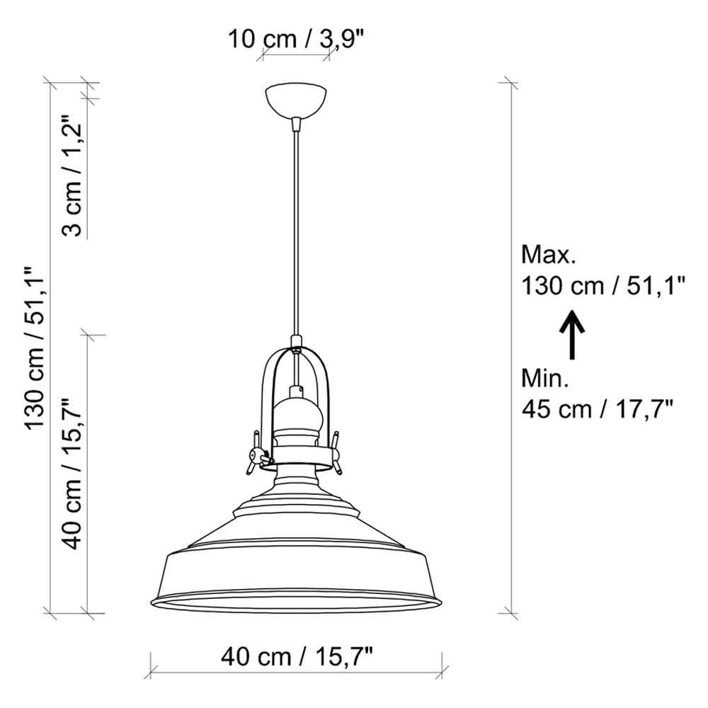 Craft Metal Ceiling Pendant Light in White