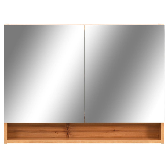 Cranbrook Bathroom Mirrored Cabinet In Oak With LED