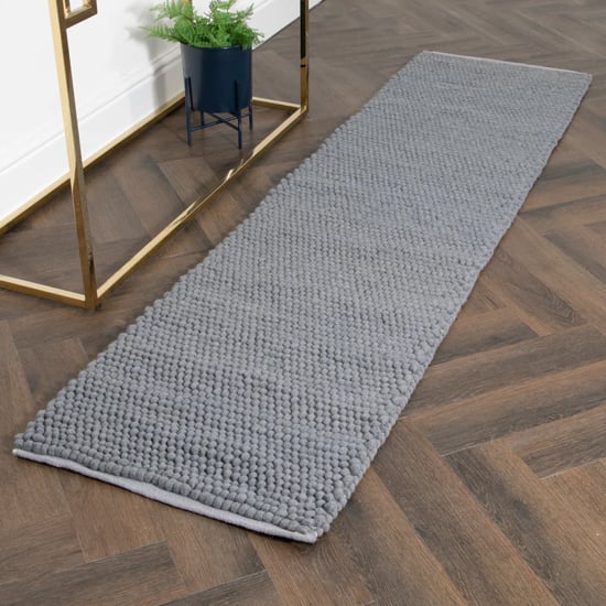 Product photograph of Cranbrook Bubble Wool Rug In Grey from Furniture in Fashion