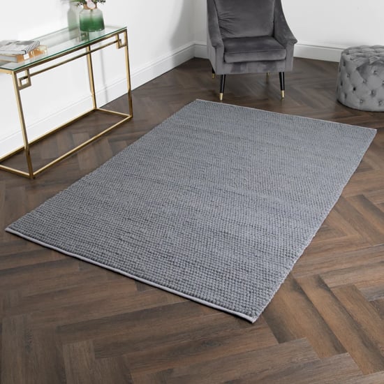 Product photograph of Cranbrook Large Bubble Wool Rug In Grey from Furniture in Fashion