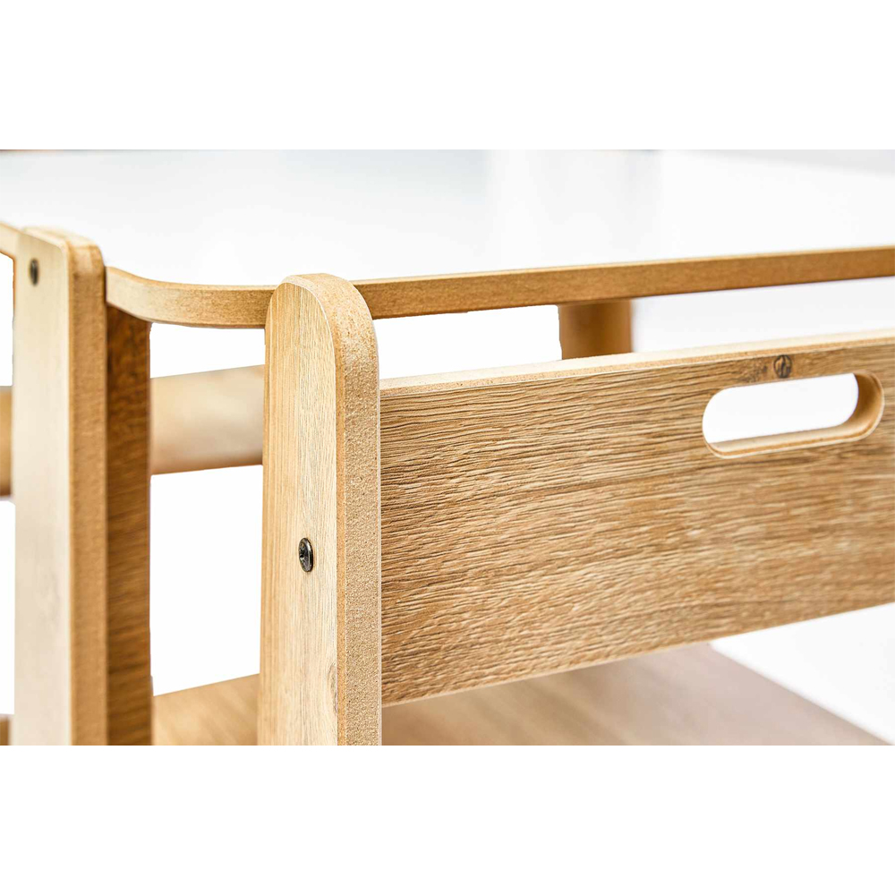 Crane Wooden Kids Table Set in White and Natural