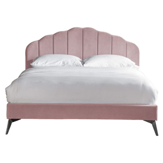 Read more about Craven fabric double bed in blush