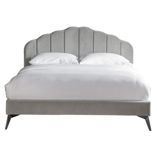 Read more about Craven fabric double bed in light grey