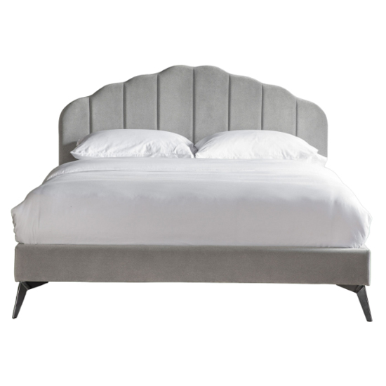 Read more about Craven fabric king size bed in light grey