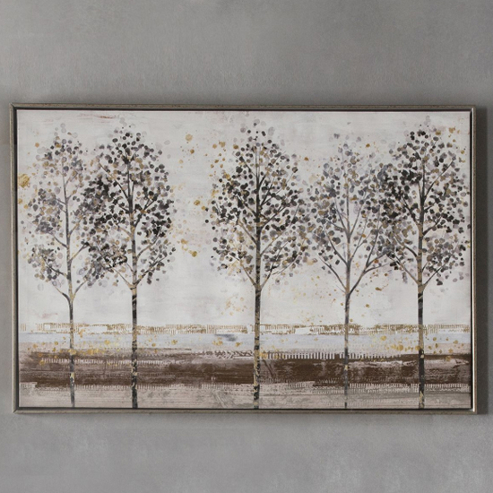 Craven Framed Avenue Of Trees Wall Art In Antique Gold_1