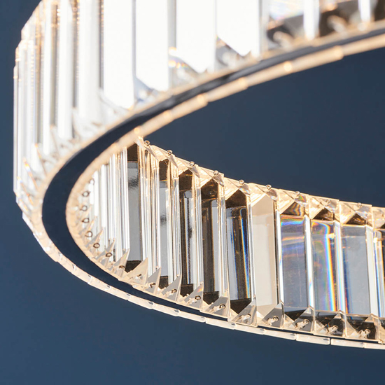 Craven LED Ring Ceiling Pendant Light In Polished Chrome