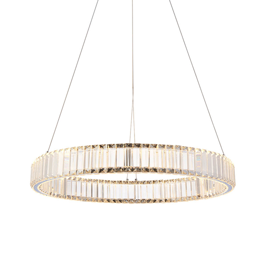 Craven LED Ring Ceiling Pendant Light In Polished Chrome
