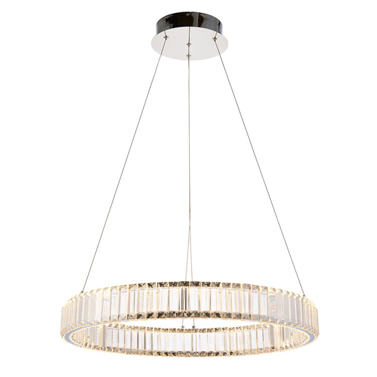 Craven LED Ring Ceiling Pendant Light In Polished Chrome