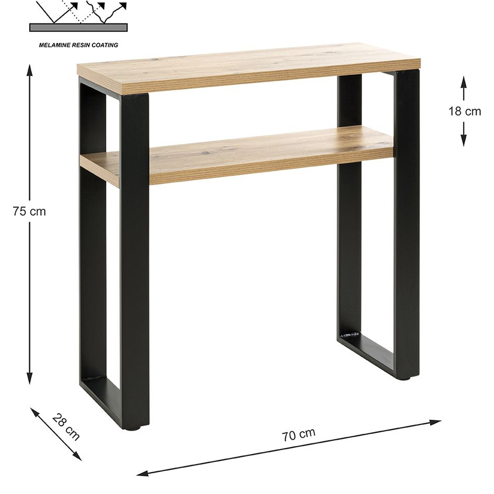 Creek Wooden Console Table In Oak And Black
