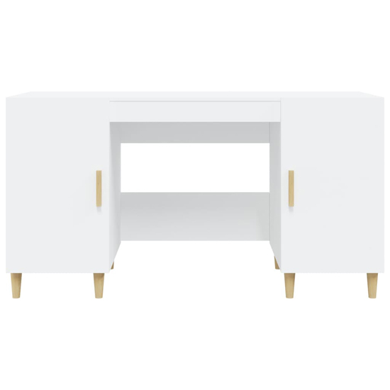 Cress Wooden Computer Desk With 2 Door In White