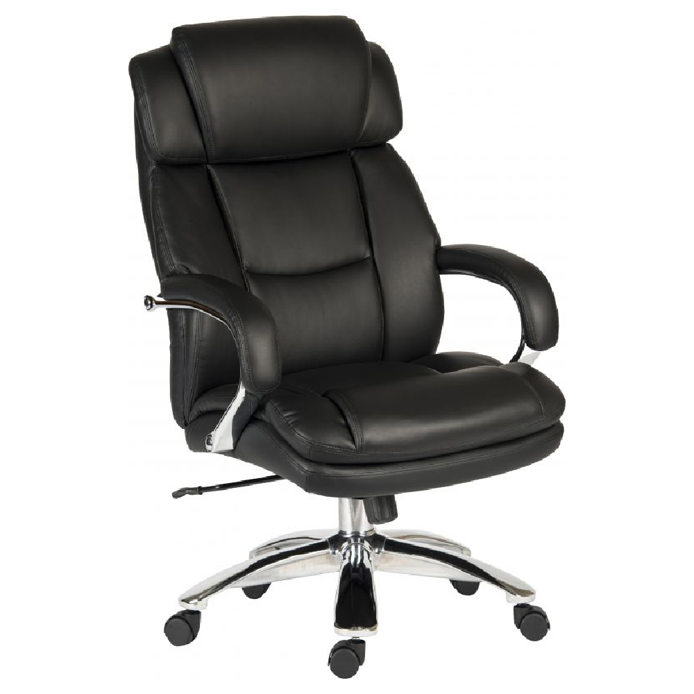 Read more about Crete leather home and office chair in black