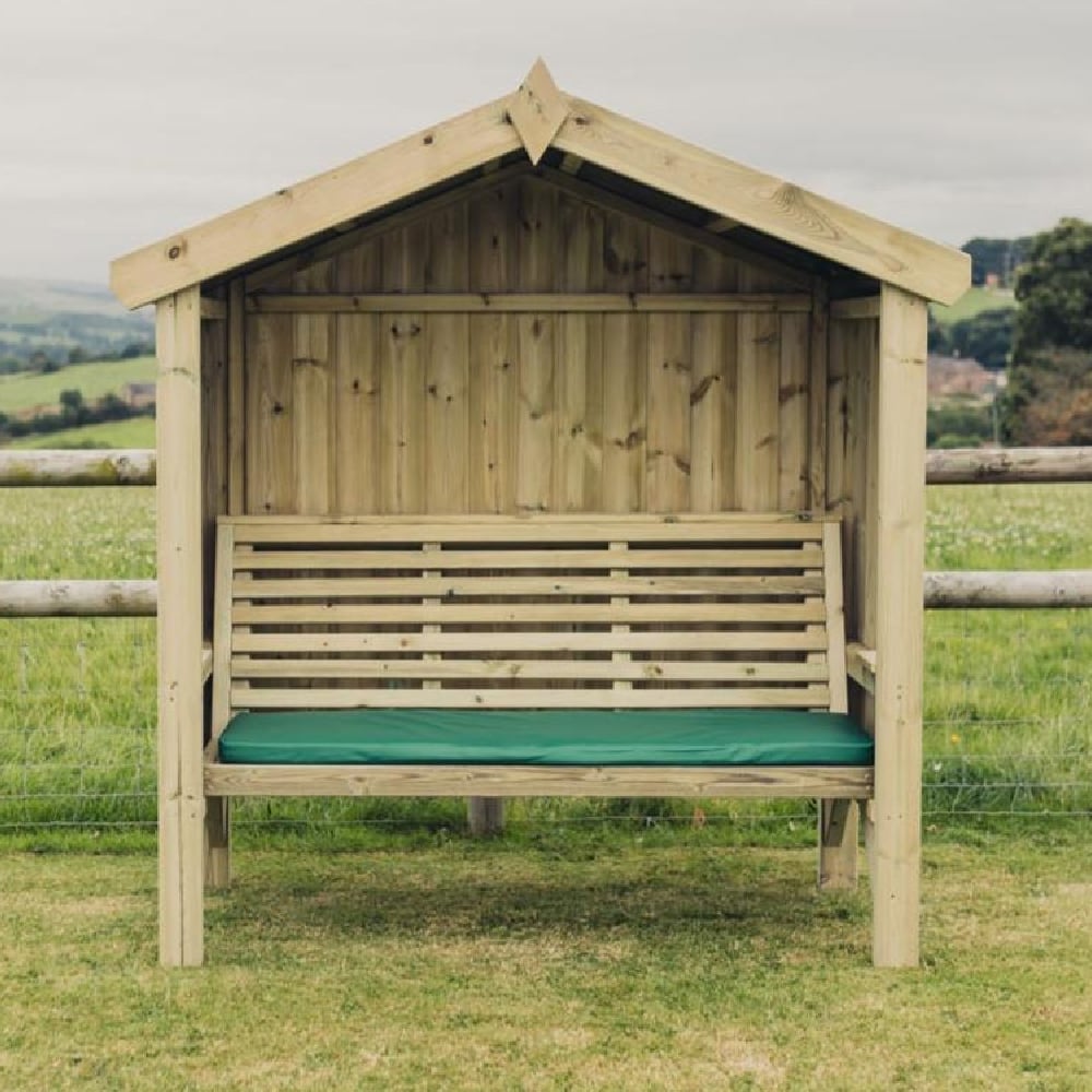Cretila Large Wooden Garden Seating Bench In Natural