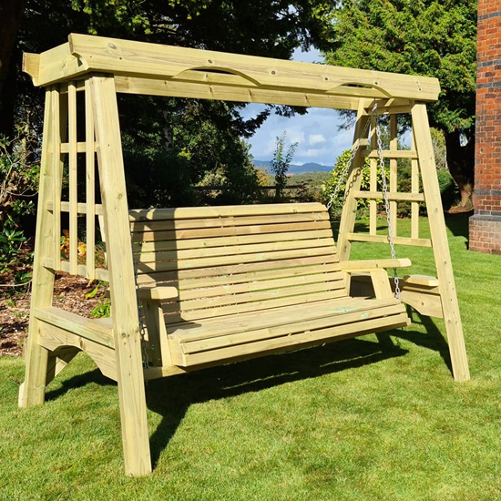 Read more about Cretila wooden 3 seater swing