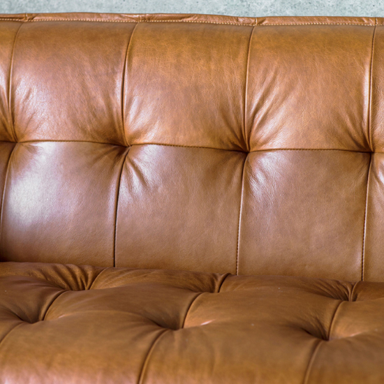 Crevan Vintage Leather 3 Seater Sofa In Mellow Brown_3