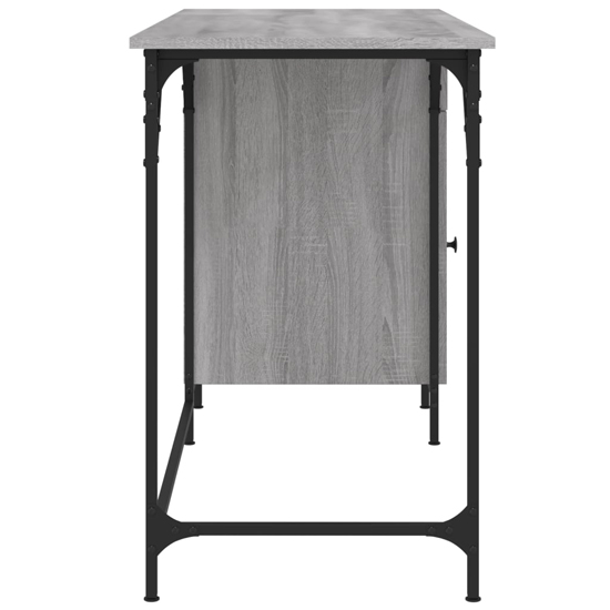 Crewe Wooden Laptop Desk With 1 Door In Grey Sonoma