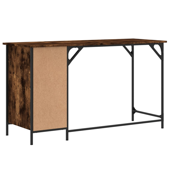 Crewe Wooden Laptop Desk With 1 Door In Smoked Oak