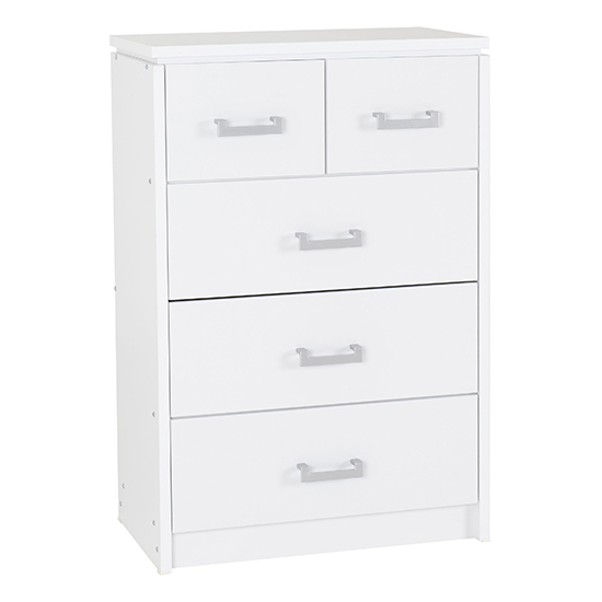 Read more about Crieff wooden chest of 5 drawers in white