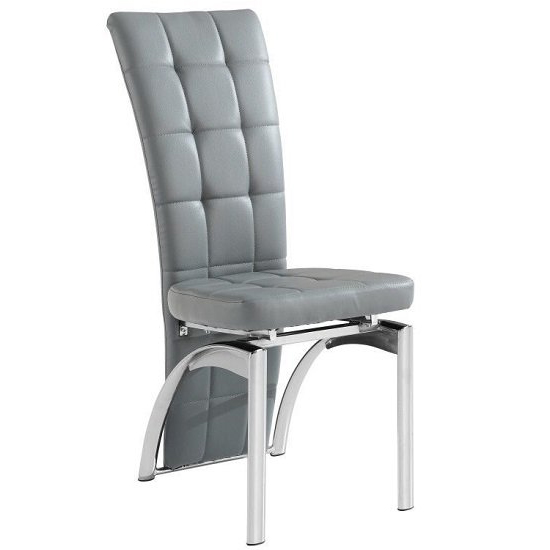 Criss Cross Glass Dining Table With 4 Ravenna Grey Chairs_3