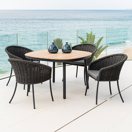 Crod Outdoor 1200mm Roble Wooden Dining Table In Grey Legs_2