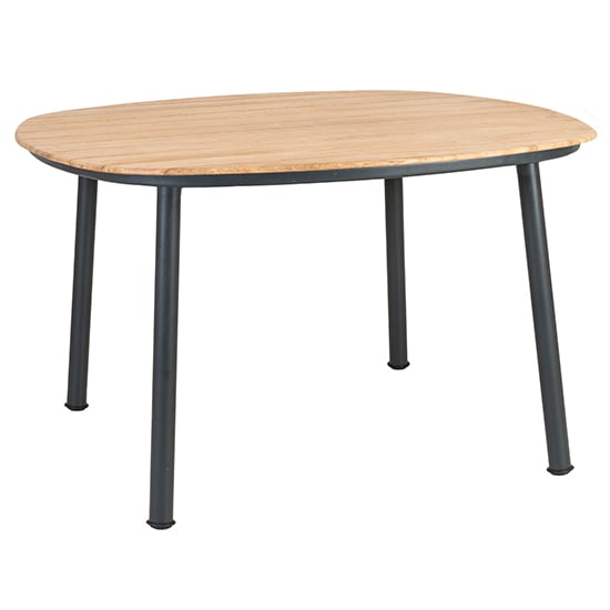 Photo of Crod outdoor 1200mm roble wooden dining table in grey legs