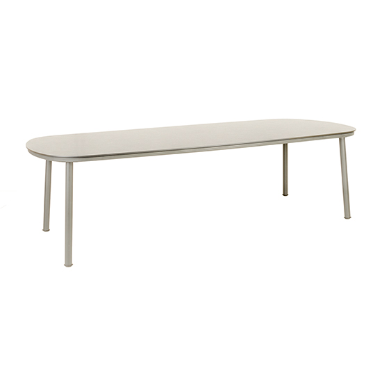 Crod Outdoor 2700mm Sand Wooden Dining Table In Beige Legs