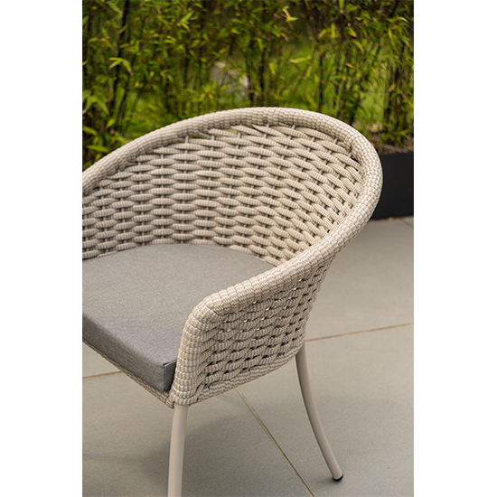 Crod Outdoor Dining Armchair With Cushion In Beige_2
