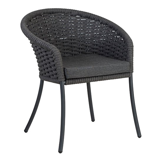 Product photograph of Crod Outdoor Dining Armchair With Cushion In Grey from Furniture in Fashion