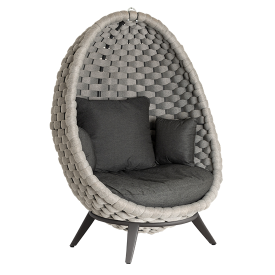 Crod Outdoor Lucy Chair With Base In Light Grey_2