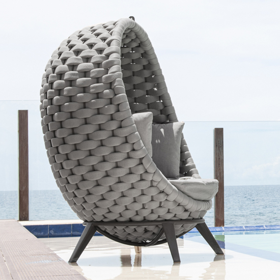 Product photograph of Crod Outdoor Lucy Chair With Base In Light Grey from Furniture in Fashion