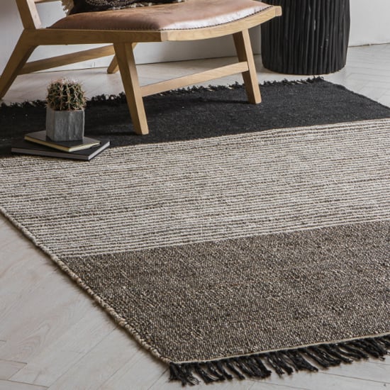 Read more about Crolap rectangular fabric rug in monochrome
