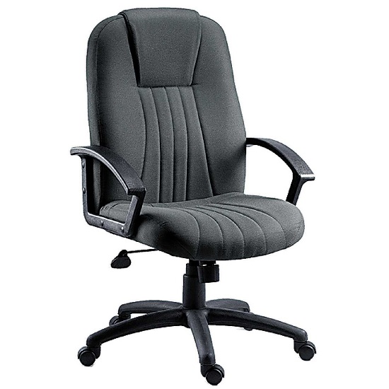 Product photograph of Cromer Home Office Chair In Charcoal Grey Fabric With Castors from Furniture in Fashion