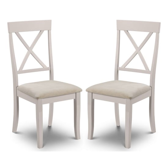 Read more about Dagan elephant grey wooden dining chairs in pair